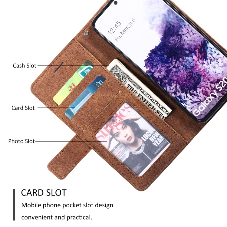 For Samsung Galaxy S20 Plus Skin Feel Splicing Horizontal Flip Leather Case with Holder & Card Slots & Wallet & Photo Frame