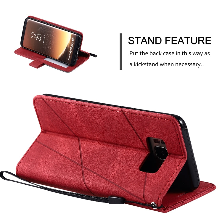 For Samsung Galaxy S8 Skin Feel Splicing Horizontal Flip Leather Case with Holder & Card Slots & Wallet & Photo Frame