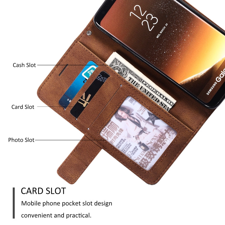 For Samsung Galaxy S8 Skin Feel Splicing Horizontal Flip Leather Case with Holder & Card Slots & Wallet & Photo Frame