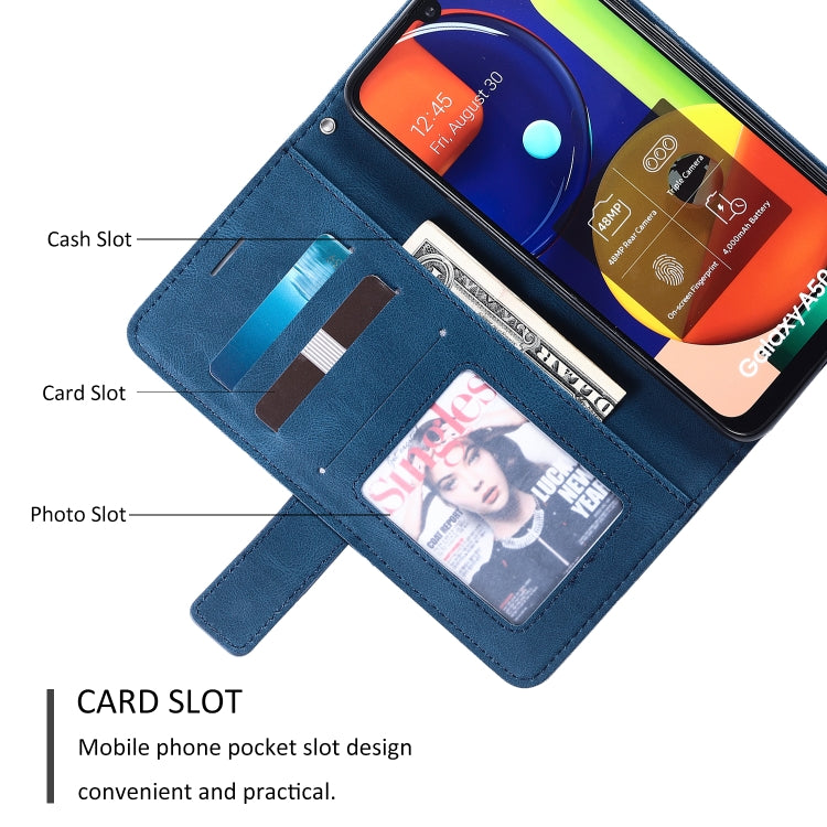 For Samsung Galaxy A50 Skin Feel Splicing Horizontal Flip Leather Case with Holder & Card Slots & Wallet & Photo Frame