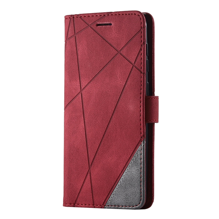 For Samsung Galaxy A50 Skin Feel Splicing Horizontal Flip Leather Case with Holder & Card Slots & Wallet & Photo Frame