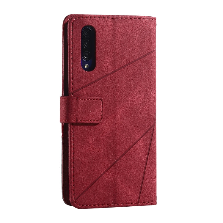 For Samsung Galaxy A50 Skin Feel Splicing Horizontal Flip Leather Case with Holder & Card Slots & Wallet & Photo Frame