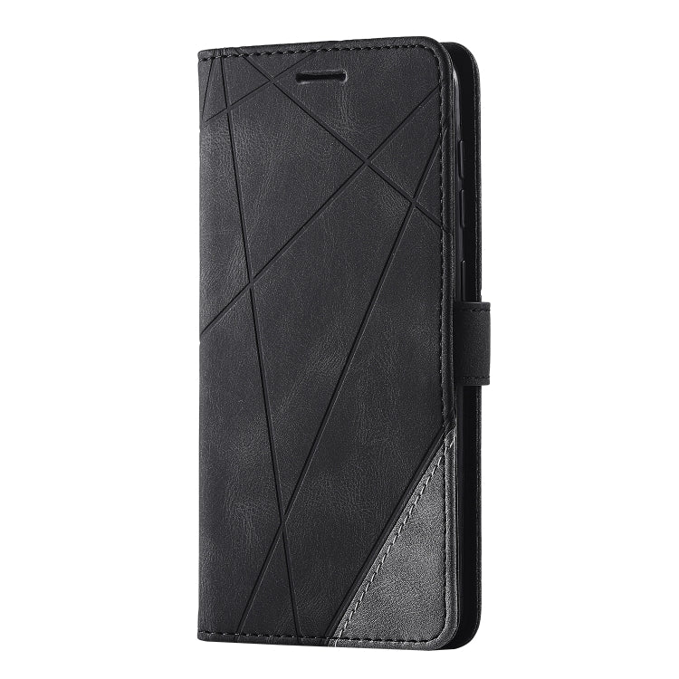 For Samsung Galaxy A50 Skin Feel Splicing Horizontal Flip Leather Case with Holder & Card Slots & Wallet & Photo Frame