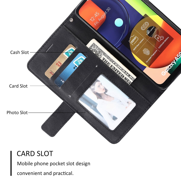 For Samsung Galaxy A50 Skin Feel Splicing Horizontal Flip Leather Case with Holder & Card Slots & Wallet & Photo Frame
