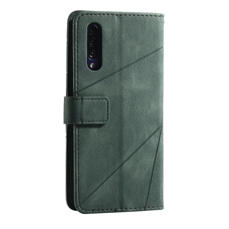 For Samsung Galaxy A50 Skin Feel Splicing Horizontal Flip Leather Case with Holder & Card Slots & Wallet & Photo Frame