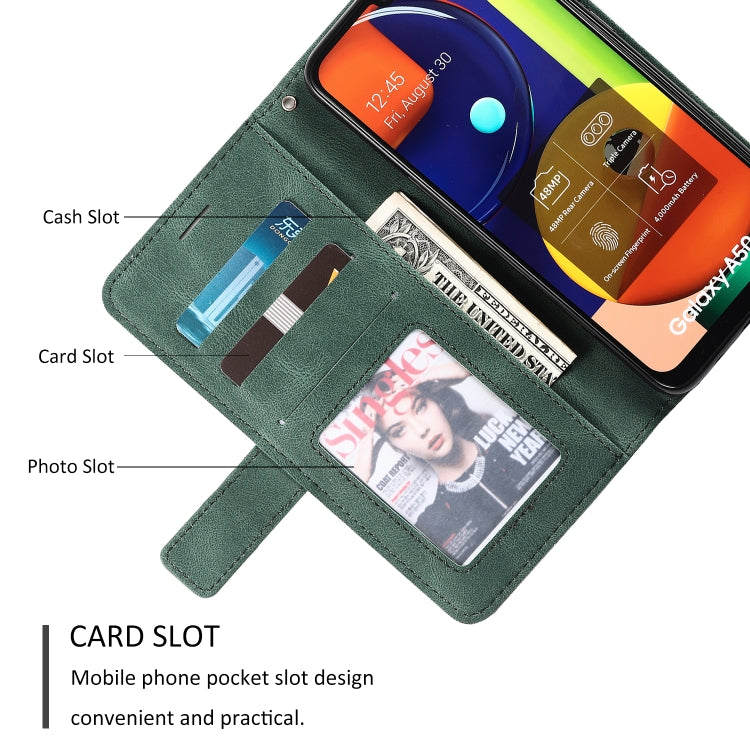 For Samsung Galaxy A50 Skin Feel Splicing Horizontal Flip Leather Case with Holder & Card Slots & Wallet & Photo Frame