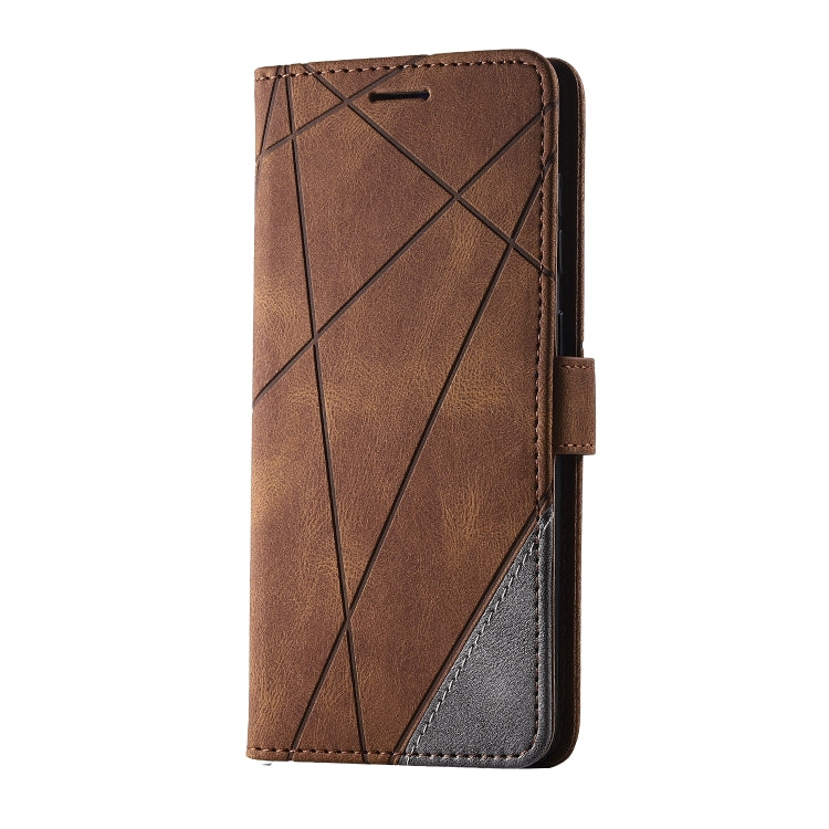 For Samsung Galaxy A50 Skin Feel Splicing Horizontal Flip Leather Case with Holder & Card Slots & Wallet & Photo Frame