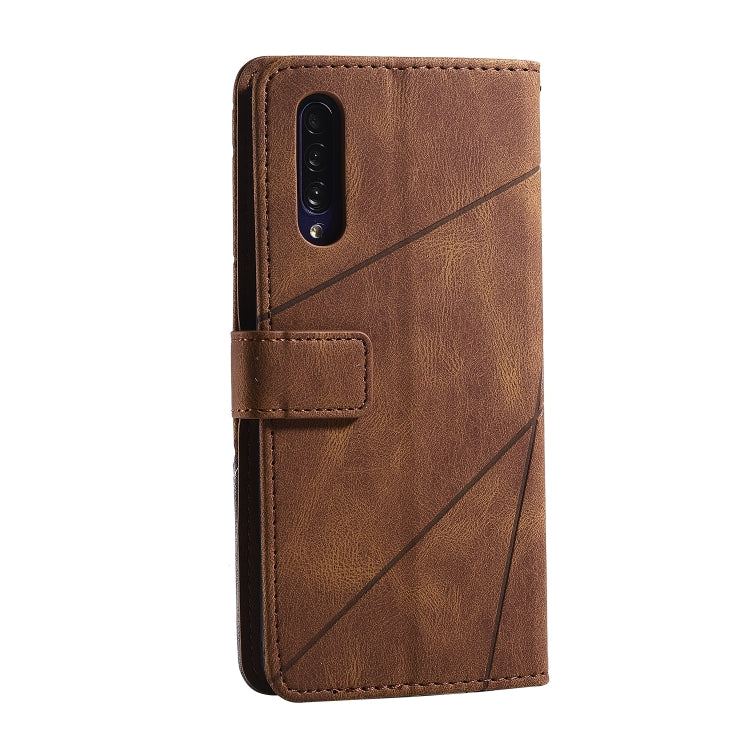 For Samsung Galaxy A50 Skin Feel Splicing Horizontal Flip Leather Case with Holder & Card Slots & Wallet & Photo Frame