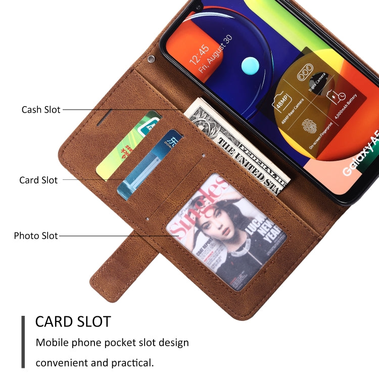 For Samsung Galaxy A50 Skin Feel Splicing Horizontal Flip Leather Case with Holder & Card Slots & Wallet & Photo Frame