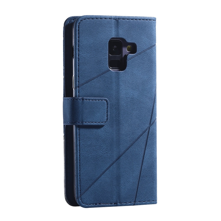 For Samsung Galaxy A8(2018) Skin Feel Splicing Horizontal Flip Leather Case with Holder & Card Slots & Wallet & Photo Frame