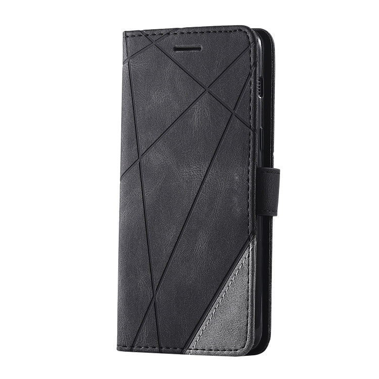 For Samsung Galaxy A8(2018) Skin Feel Splicing Horizontal Flip Leather Case with Holder & Card Slots & Wallet & Photo Frame