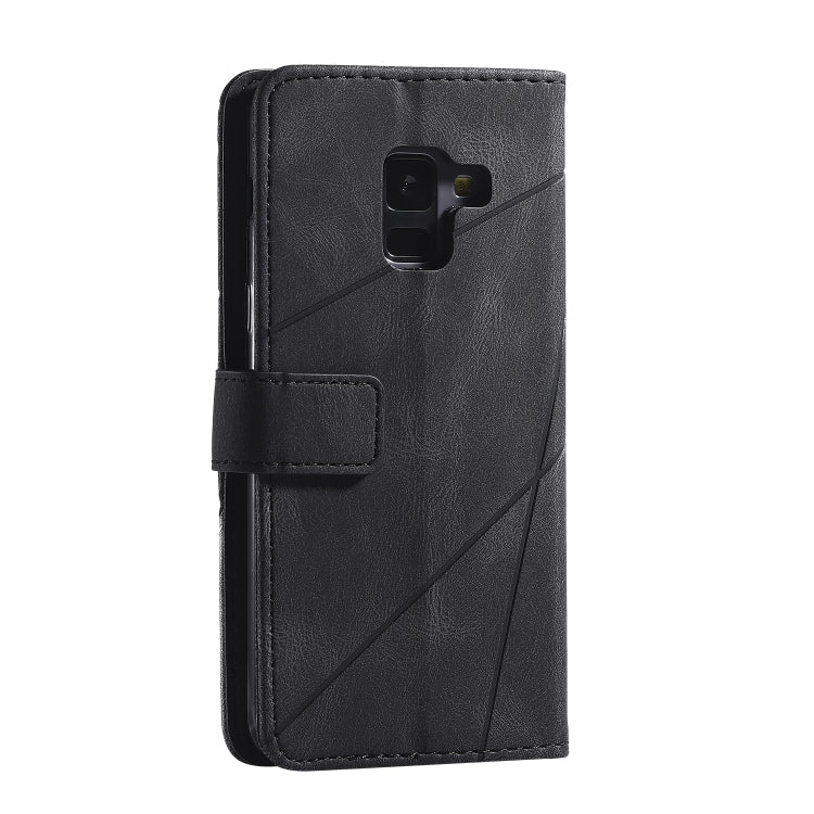 For Samsung Galaxy A8(2018) Skin Feel Splicing Horizontal Flip Leather Case with Holder & Card Slots & Wallet & Photo Frame