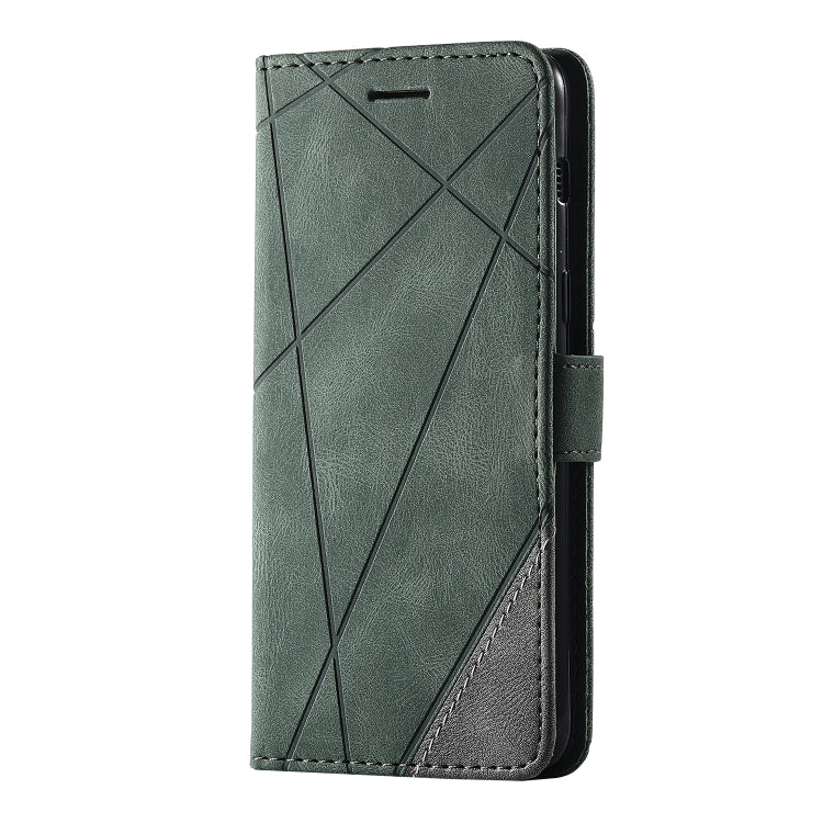 For Samsung Galaxy A8(2018) Skin Feel Splicing Horizontal Flip Leather Case with Holder & Card Slots & Wallet & Photo Frame