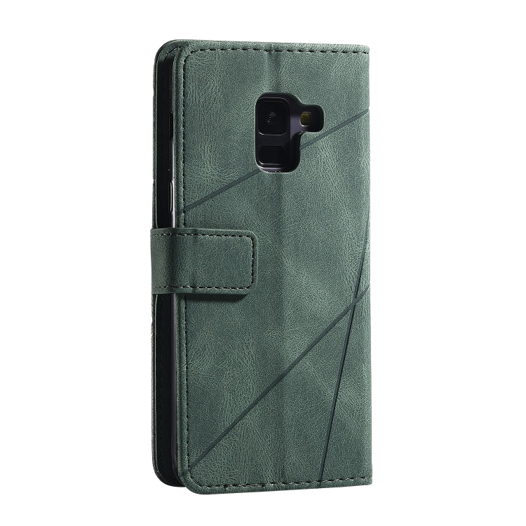 For Samsung Galaxy A8(2018) Skin Feel Splicing Horizontal Flip Leather Case with Holder & Card Slots & Wallet & Photo Frame