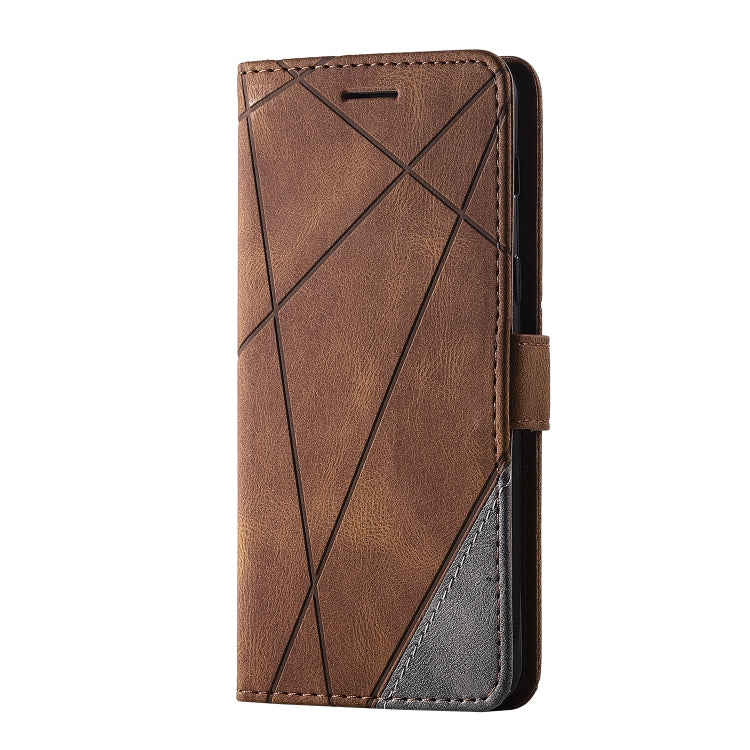 For Samsung Galaxy A8(2018) Skin Feel Splicing Horizontal Flip Leather Case with Holder & Card Slots & Wallet & Photo Frame