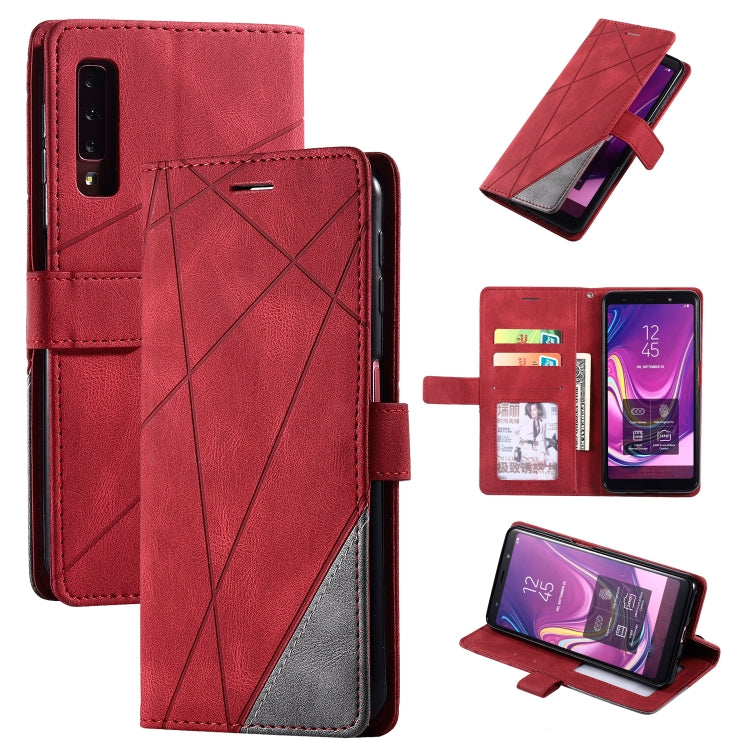 For Samsung Galaxy A7(2018) Skin Feel Splicing Horizontal Flip Leather Case with Holder & Card Slots & Wallet & Photo Frame