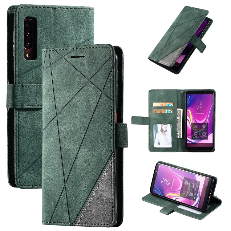 For Samsung Galaxy A7(2018) Skin Feel Splicing Horizontal Flip Leather Case with Holder & Card Slots & Wallet & Photo Frame