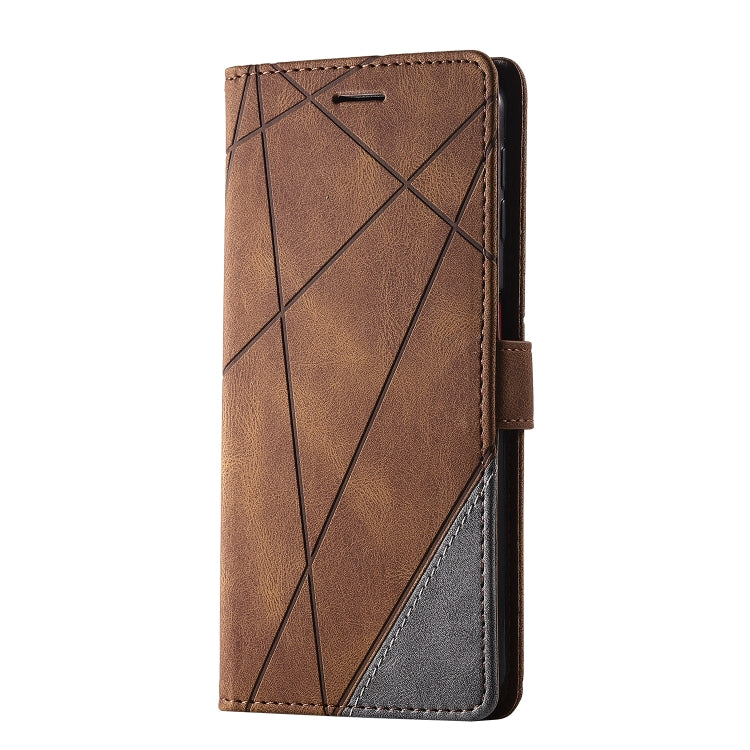 For Samsung Galaxy A7(2018) Skin Feel Splicing Horizontal Flip Leather Case with Holder & Card Slots & Wallet & Photo Frame