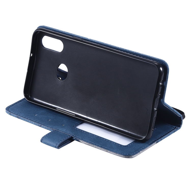 For Samsung Galaxy A10s Skin Feel Splicing Horizontal Flip Leather Case with Holder & Card Slots & Wallet & Photo Frame