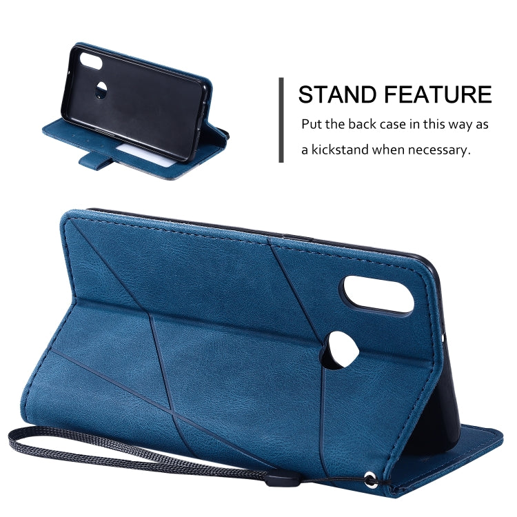 For Samsung Galaxy A10s Skin Feel Splicing Horizontal Flip Leather Case with Holder & Card Slots & Wallet & Photo Frame