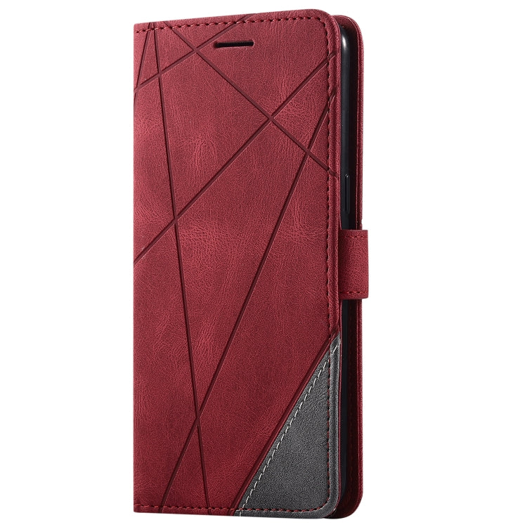 For Samsung Galaxy A10s Skin Feel Splicing Horizontal Flip Leather Case with Holder & Card Slots & Wallet & Photo Frame