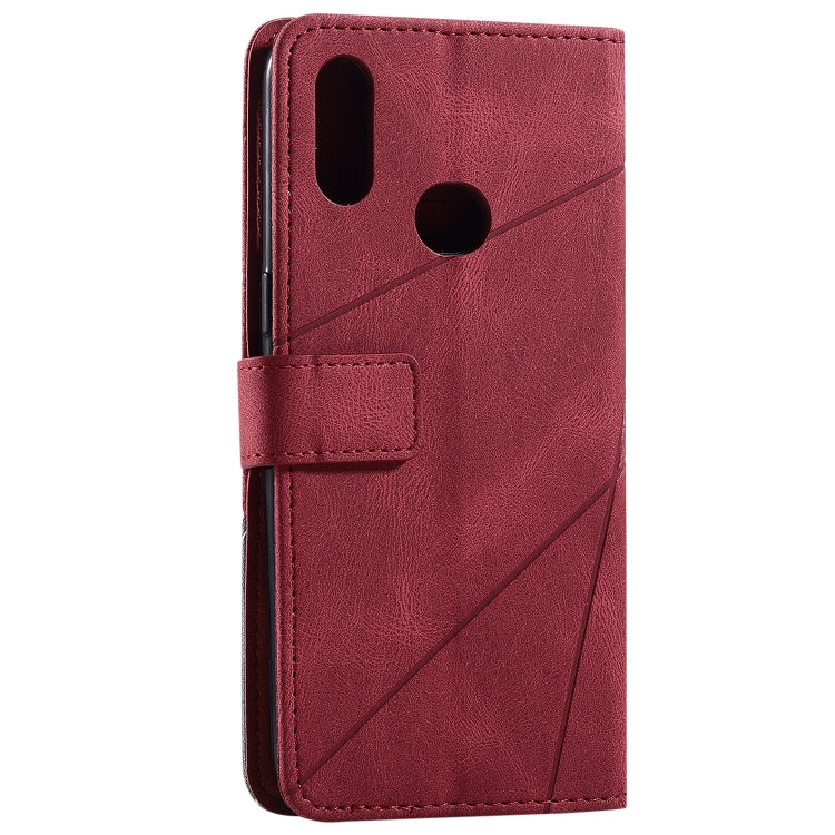 For Samsung Galaxy A10s Skin Feel Splicing Horizontal Flip Leather Case with Holder & Card Slots & Wallet & Photo Frame