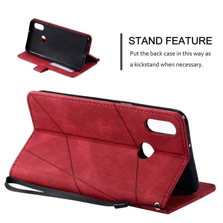 For Samsung Galaxy A10s Skin Feel Splicing Horizontal Flip Leather Case with Holder & Card Slots & Wallet & Photo Frame