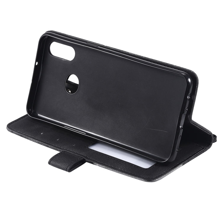 For Samsung Galaxy A10s Skin Feel Splicing Horizontal Flip Leather Case with Holder & Card Slots & Wallet & Photo Frame