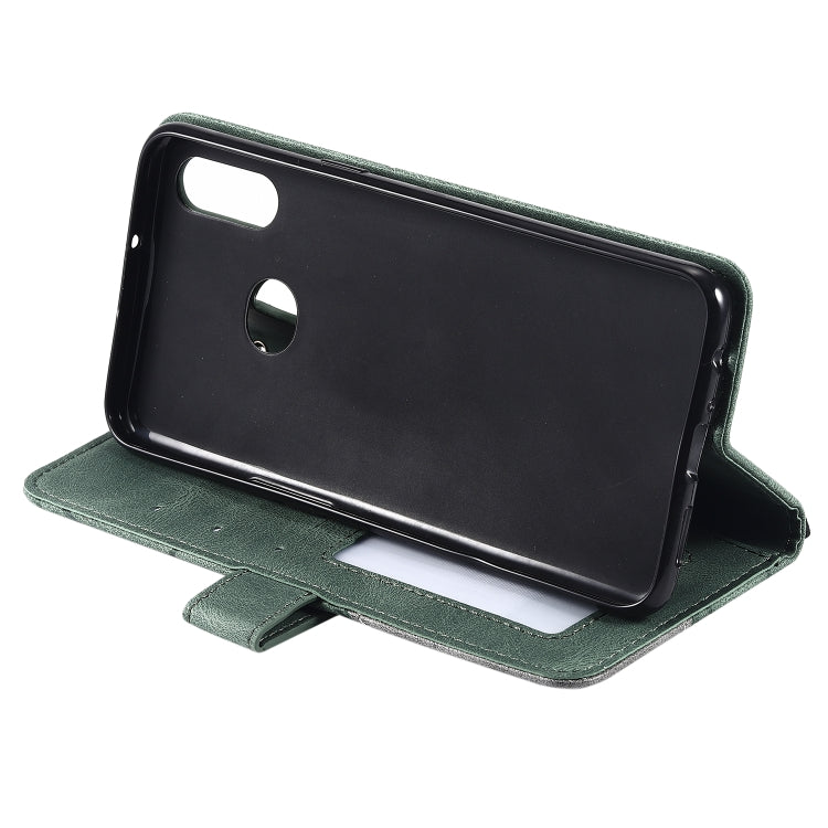 For Samsung Galaxy A10s Skin Feel Splicing Horizontal Flip Leather Case with Holder & Card Slots & Wallet & Photo Frame