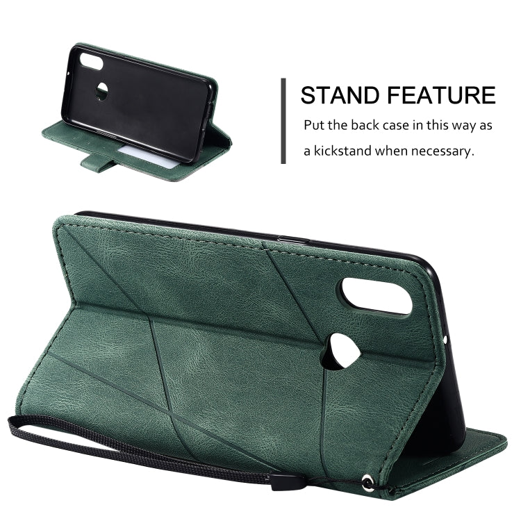 For Samsung Galaxy A10s Skin Feel Splicing Horizontal Flip Leather Case with Holder & Card Slots & Wallet & Photo Frame