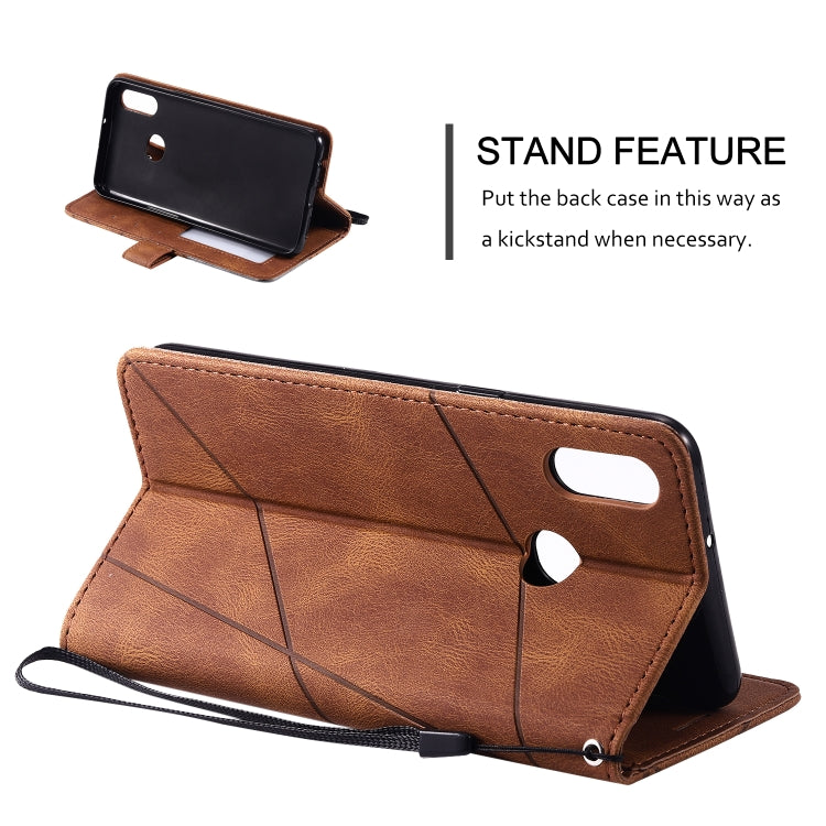 For Samsung Galaxy A10s Skin Feel Splicing Horizontal Flip Leather Case with Holder & Card Slots & Wallet & Photo Frame