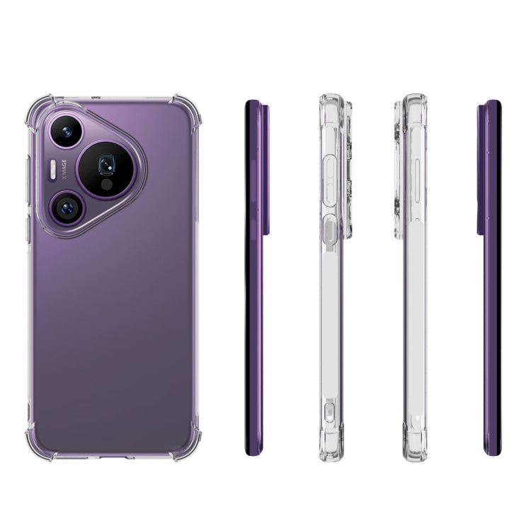 For Huawei Pura 70 Pro / 70 Pro+ Shockproof Non-slip Thickening TPU Phone Case - Transparent