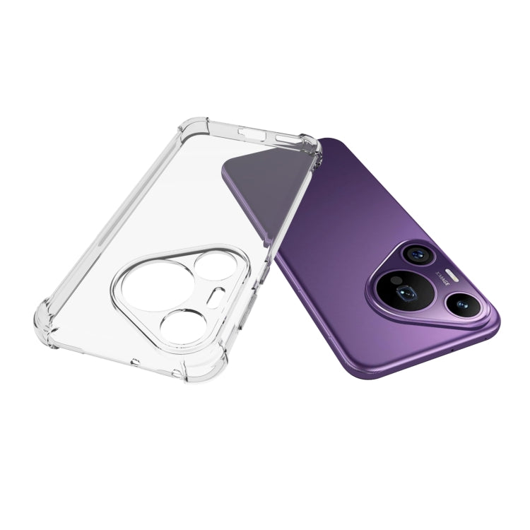 For Huawei Pura 70 Pro / 70 Pro+ Shockproof Non-slip Thickening TPU Phone Case - Transparent