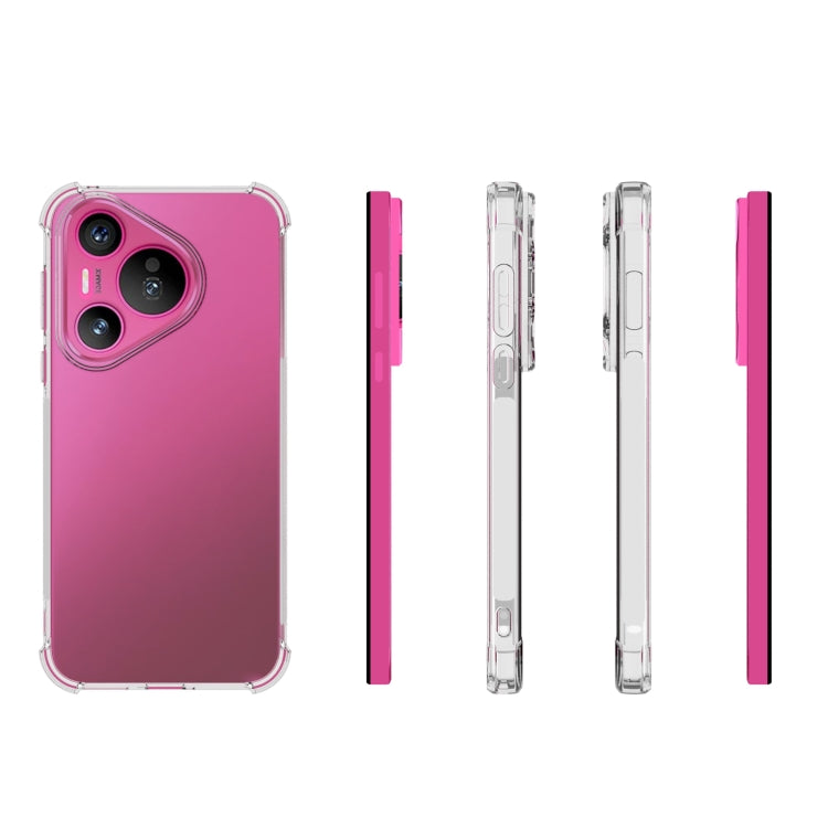 For Huawei Pura 70 Shockproof Non-slip Thickening TPU Phone Case - Transparent