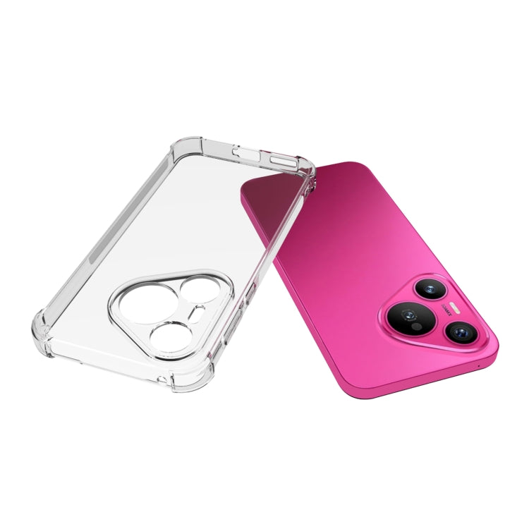For Huawei Pura 70 Shockproof Non-slip Thickening TPU Phone Case - Transparent