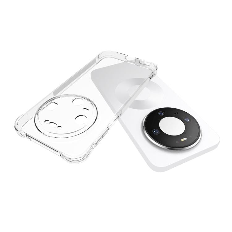 For Huawei Mate 80 / 80 Pro Shockproof Non-slip Thickening TPU Phone Case - Transparent