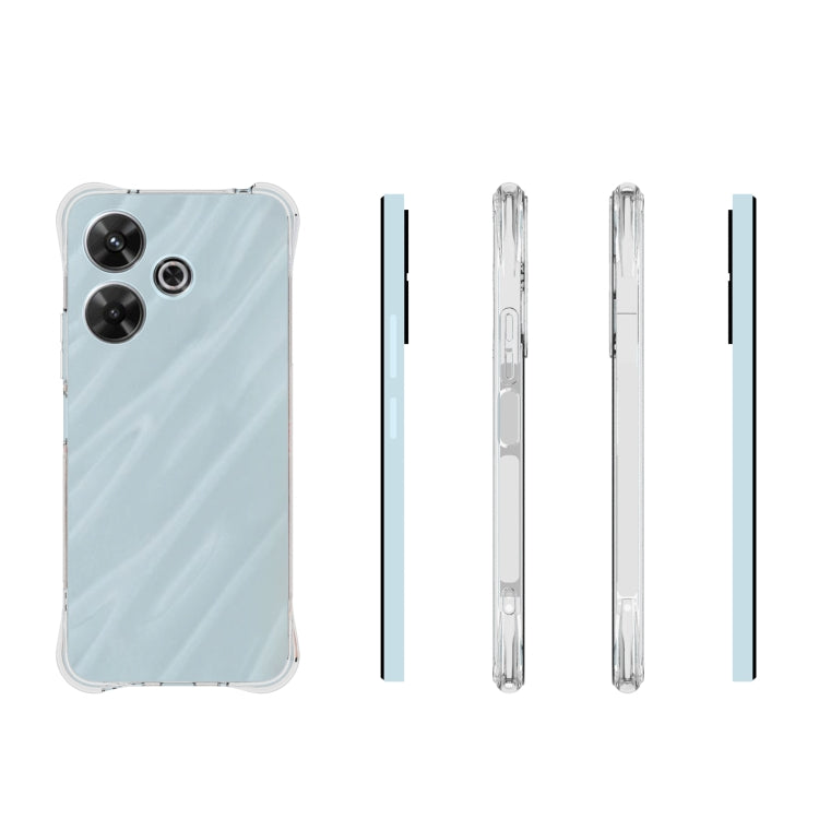 For Xiaomi Redmi Note 13R Shockproof Non-slip Thickening TPU Phone Case - Transparent