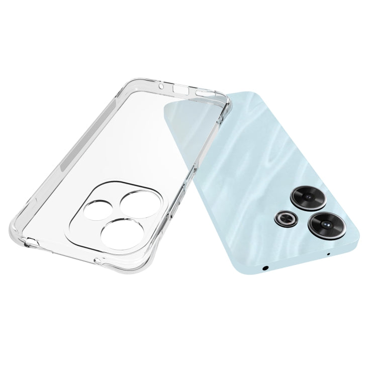 For Xiaomi Redmi Note 13R Shockproof Non-slip Thickening TPU Phone Case - Transparent