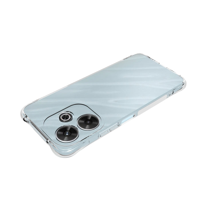 For Xiaomi Redmi Note 13R Shockproof Non-slip Thickening TPU Phone Case - Transparent