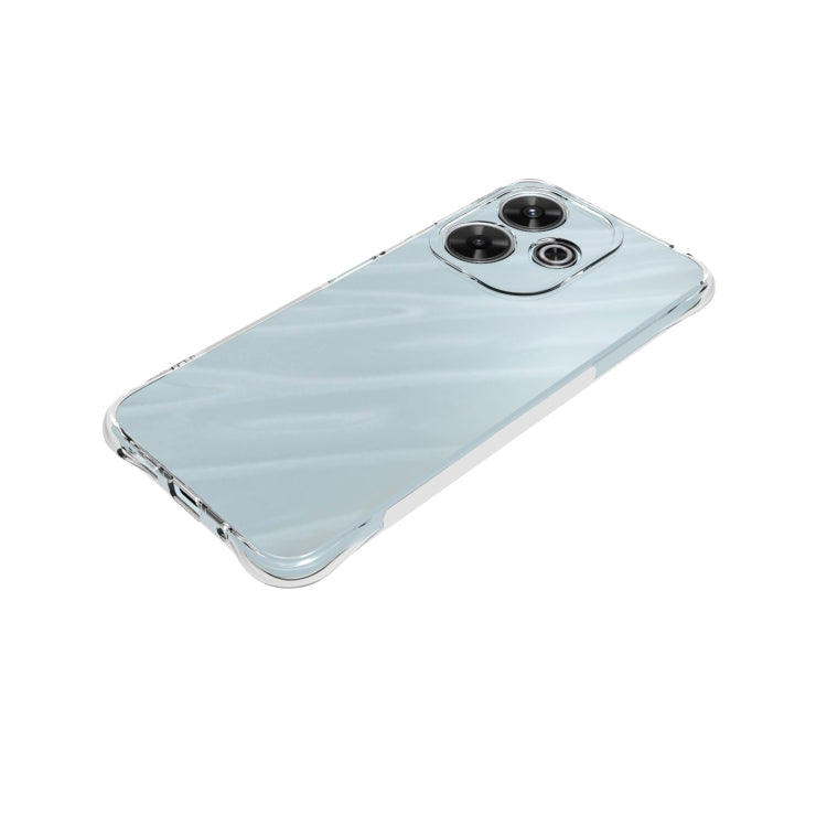 For Xiaomi Redmi Note 13R Shockproof Non-slip Thickening TPU Phone Case - Transparent