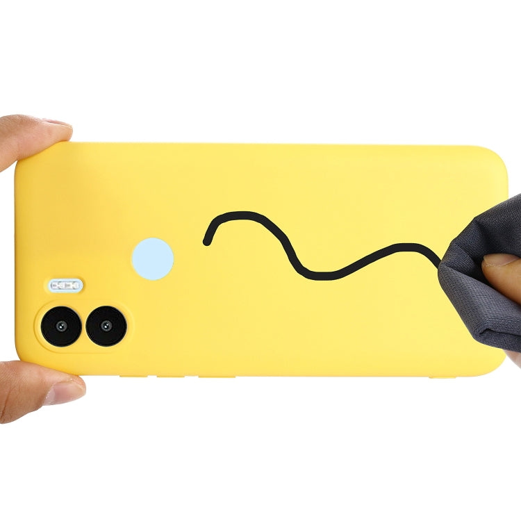 For Xiaomi Poco C51 Pure Color Liquid Silicone Shockproof Phone Case