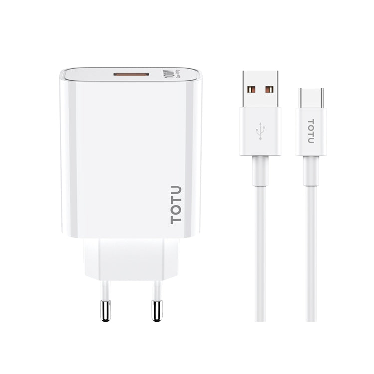 TOTU W123 100W USB Port Travel Charger with USB to USB -C / Type-C Data Cable Set, Specification: