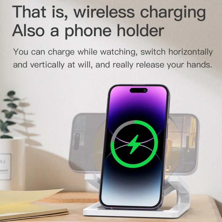 TOTU M6064Q 4 in 1 Multifunctional Wireless Charging Bluetooth Speaker(White)