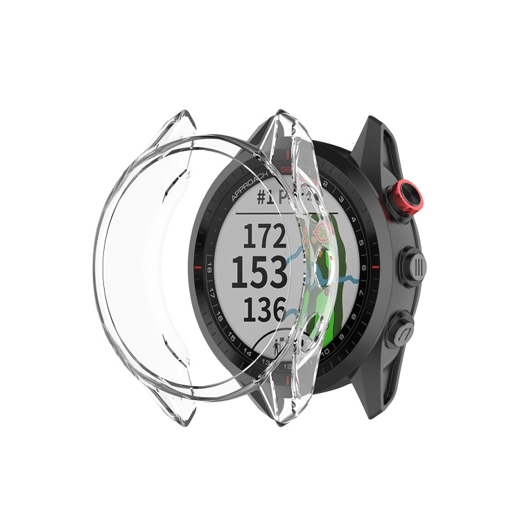 For Garmin Approach S62 Transparent TPU Silicone Watch Case