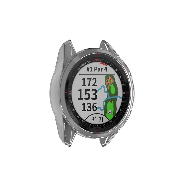 For Garmin Approach S62 Transparent TPU Silicone Watch Case