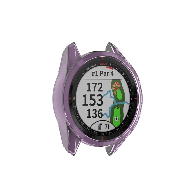 For Garmin Approach S62 Transparent TPU Silicone Watch Case