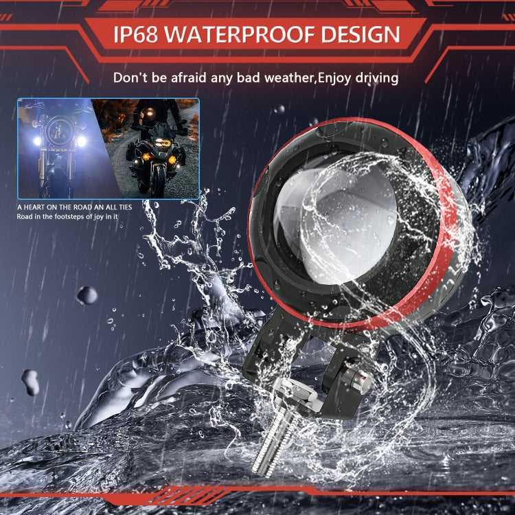 M7 1 Pair Motorcycle Two-color Spotlight(Black)