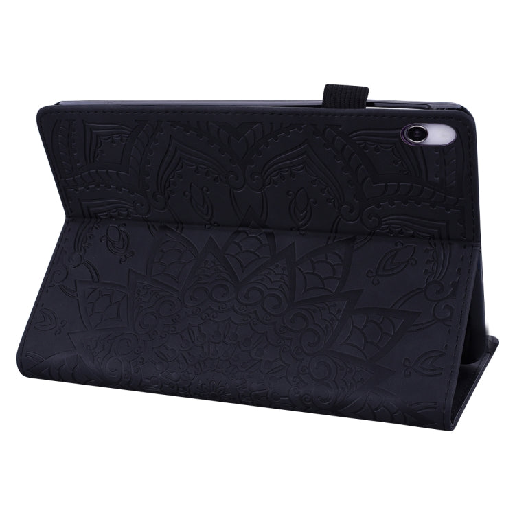 For Lenovo Tab E10/ TB X104F Calf Pattern Double Folding Design Embossed Leather Case with Holder & Card Slots & Pen Slot & Elastic Band