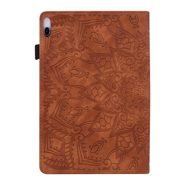 For Lenovo Tab E10/ TB X104F Calf Pattern Double Folding Design Embossed Leather Case with Holder & Card Slots & Pen Slot & Elastic Band