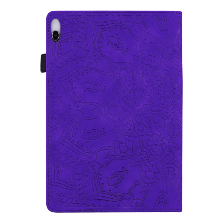 For Lenovo Tab E10/ TB X104F Calf Pattern Double Folding Design Embossed Leather Case with Holder & Card Slots & Pen Slot & Elastic Band